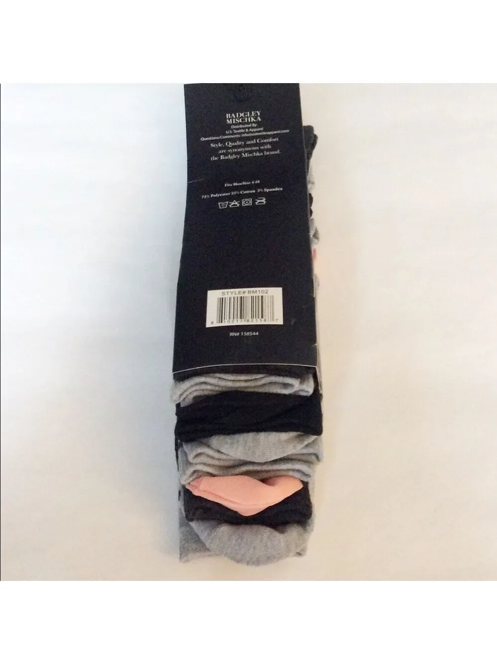 Badgley Mischka Ladies Crew Socks 6 Pairs 4 - 10